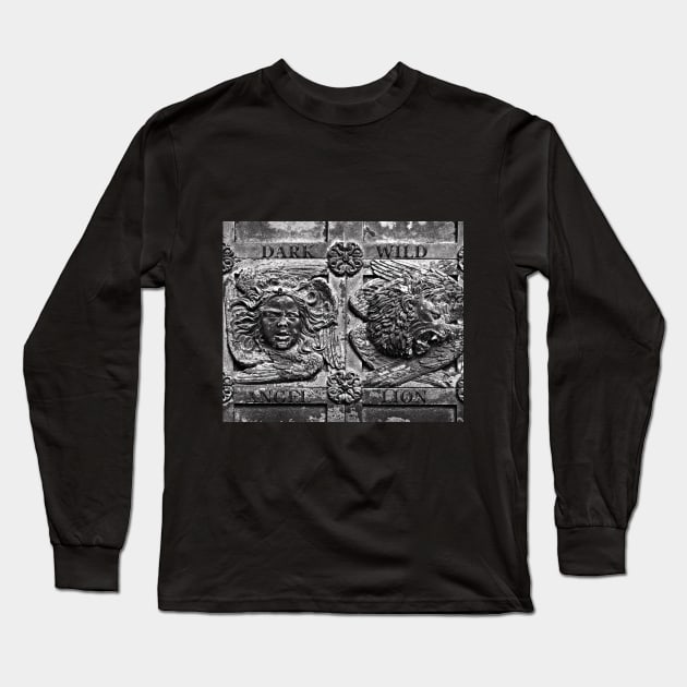 DARK ANGEL & WILD LION Long Sleeve T-Shirt by SILVA_CAPITANA